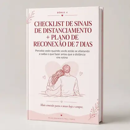 Checklist de sinais de distanciamento e plano de reconexão de 7 dias.