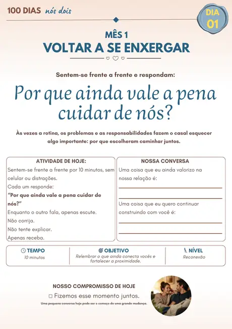 Página do Dia 1: Por que ainda vale a pena cuidar de nós?